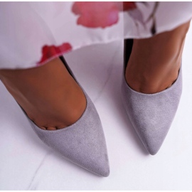 PS1 Escarpins Yanna en daim gris femme 5