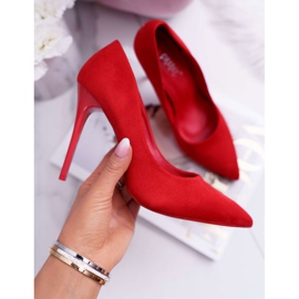 SEA Escarpins Yanna en daim rouge pour femmes 1
