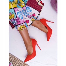 PS1 Escarpins Femme Daim Orange Yanna 2