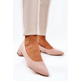 PS1 Escarpins Classiques Femme Daim Beige Rheya 3