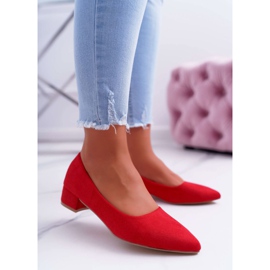 PS1 Escarpins Classiques Femme Daim Rouge Rheya 2