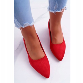PS1 Escarpins Classiques Femme Daim Rouge Rheya 4