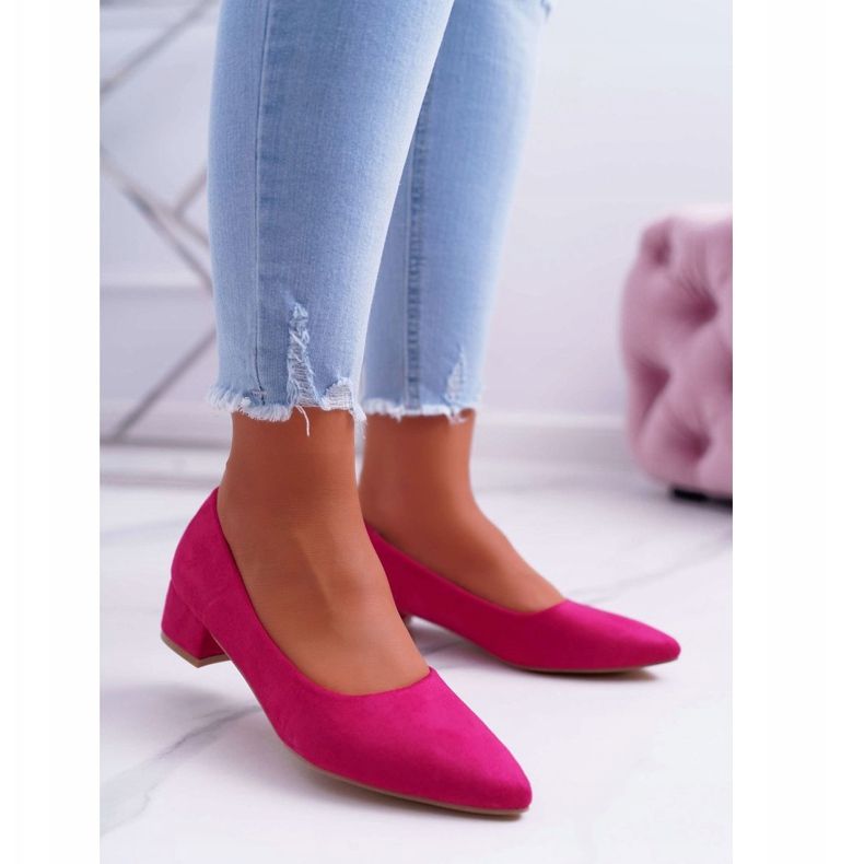 PS1 Escarpins Classiques Femme Daim Fuchsia Rheya rose 2