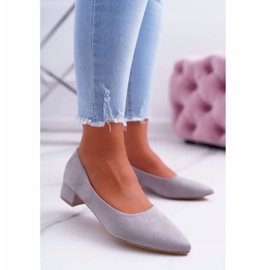 PS1 Escarpins Classiques Femme Daim Gris Rheya 2
