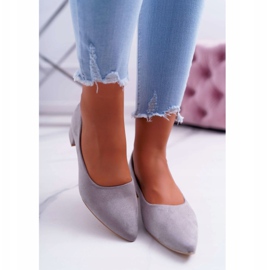 PS1 Escarpins Classiques Femme Daim Gris Rheya 3