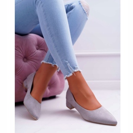 PS1 Escarpins Classiques Femme Daim Gris Rheya 5