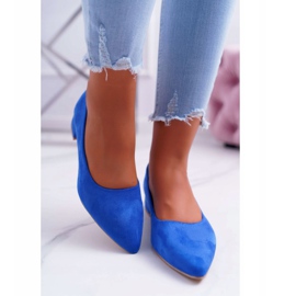 PS1 Escarpins Classiques Femme Daim Bleu Rheya 3