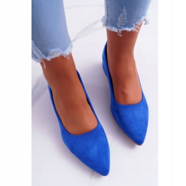 PS1 Escarpins Classiques Femme Daim Bleu Rheya 4
