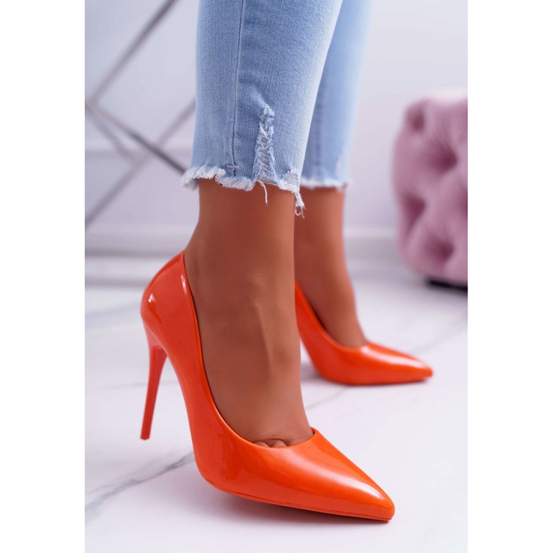 PS1 Chaussures à talons hauts orange Yanna pour femmes 1