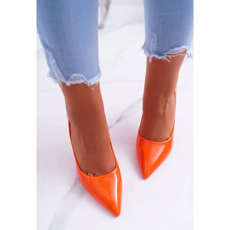 PS1 Chaussures à talons hauts orange Yanna pour femmes 2