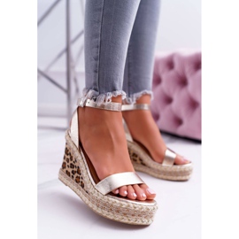 Sandales Femme Lu Boo On a Wedge Lin Doré Shiran d'or 3