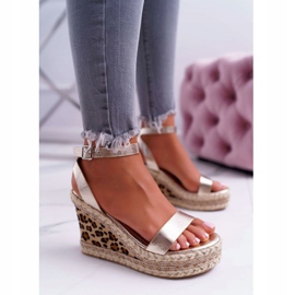 Sandales Femme Lu Boo On a Wedge Lin Doré Shiran d'or 5