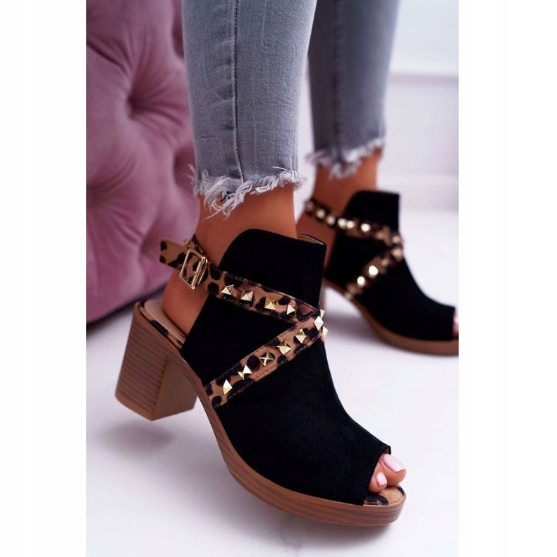 Sandales À Talons Hauts Femme Lu Boo Noir 318-30 Fiode 1