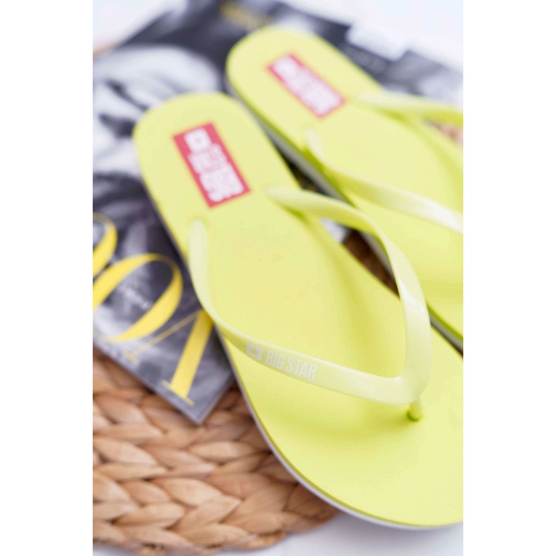 Pantoufles Femme Tongs Big Star Neon Lime AA274A129 vert 2 Pantoufles Femme Tongs Big Star Neon Lime AA274A129 vert 2
