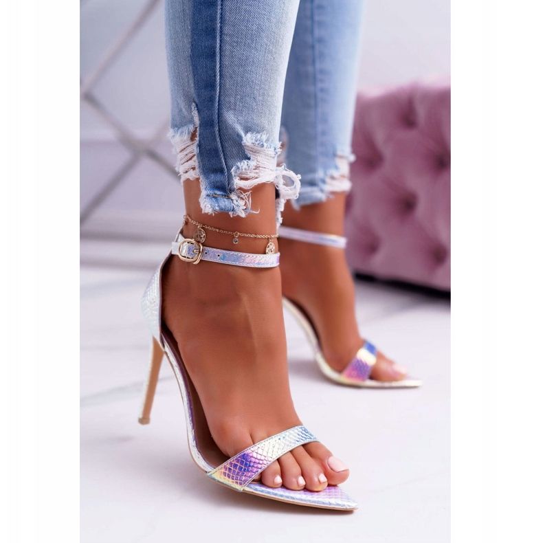 Sandales À Talons Hauts Pour Femmes Lu Boo Opalescent Essence Debbi multicolore rose 1