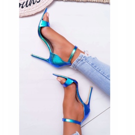 Sandales À Talons Hauts Pour Femmes Lu Boo Vert Irisé Debbi multicolore 6