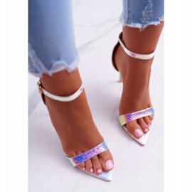 Sandales À Talons Hauts Pour Femmes Lu Boo Opalescent Petrol Violet Debbi multicolore 2