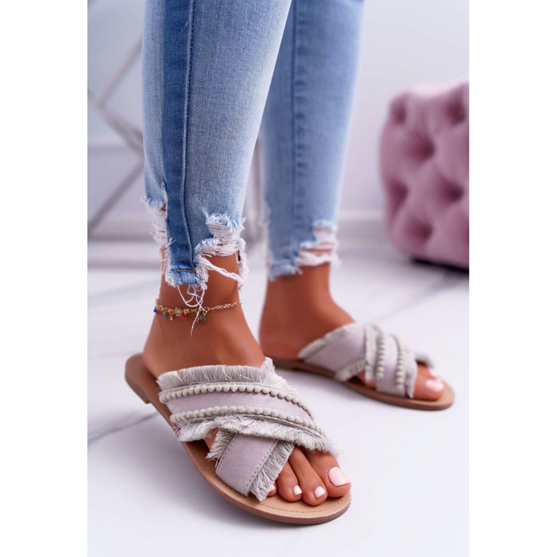 Pantoufles Matière Femme Vices 7269 Beige Jamen 1