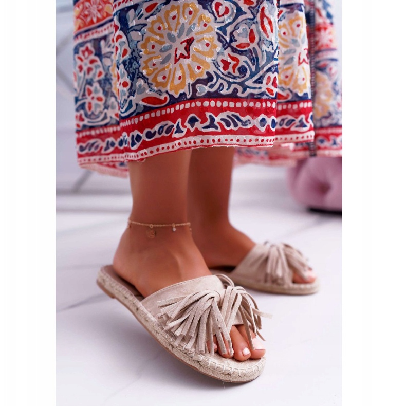 Chaussons Femme Beige Boho Vices 8458 1 Chaussons Femme Beige Boho Vices 8458 1