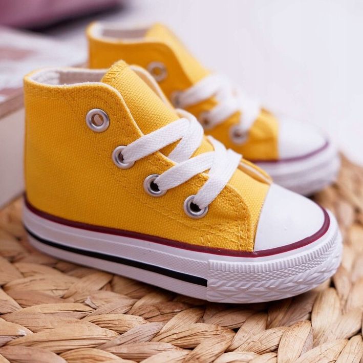 FRROCK Baskets Filemon Jaunes Classiques pour Enfants 1