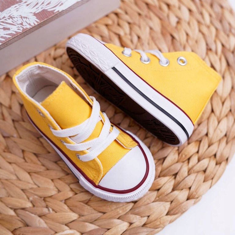 FRROCK Baskets Filemon Jaunes Classiques pour Enfants 2