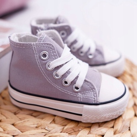 FRROCK Baskets Classiques Enfant Hautes Avec Fermeture à Glissière Gris Filemon 1