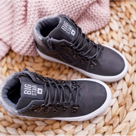 Chaussures Garçon Baskets Big Star Gris EE374040 2