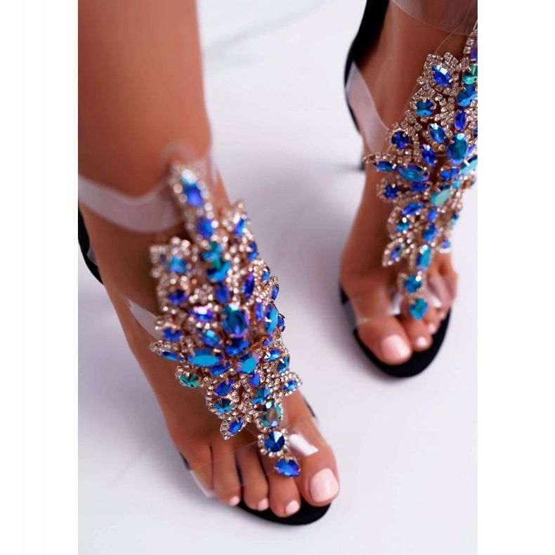 Sandales Femme Talon Haut Lu Boo Daim Noir 2047-89 Milleni 2