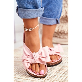 BUGO Chaussons Femme Sur Nœud Liège Rose Poudré Wendy 2 BUGO Chaussons Femme Sur Nœud Liège Rose Poudré Wendy 2