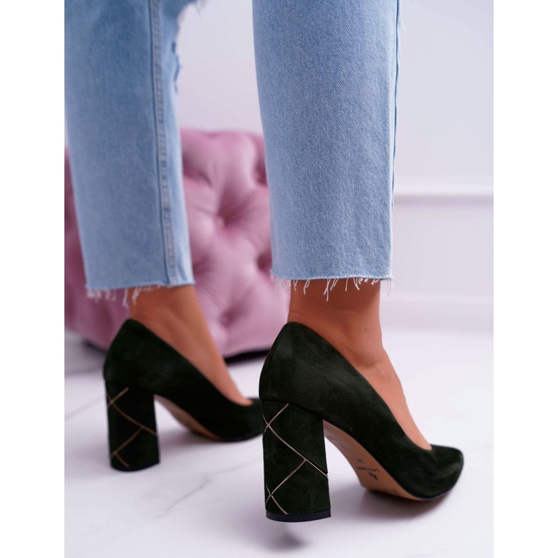 Escarpins pour femmes Laura Messi Suede Olive 2050 Tiffany vert 2 Escarpins pour femmes Laura Messi Suede Olive 2050 Tiffany vert 2