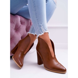 SEA Bottes à talons pour femmes à enfiler marron Mantana brun 2