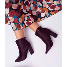 EVE Bottes À Talons Pour Femmes En Daim Spitz Violet Summe 2