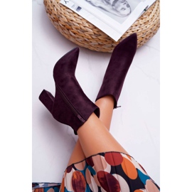 EVE Bottes À Talons Pour Femmes En Daim Spitz Violet Summe 4
