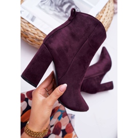 EVE Bottes À Talons Pour Femmes En Daim Spitz Violet Summe 5