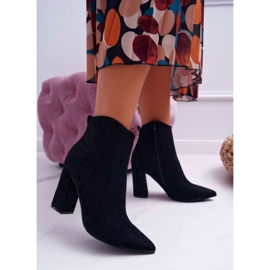 EVE Bottes à Talons Pour Femmes En Daim Spitz Noir Summe 2