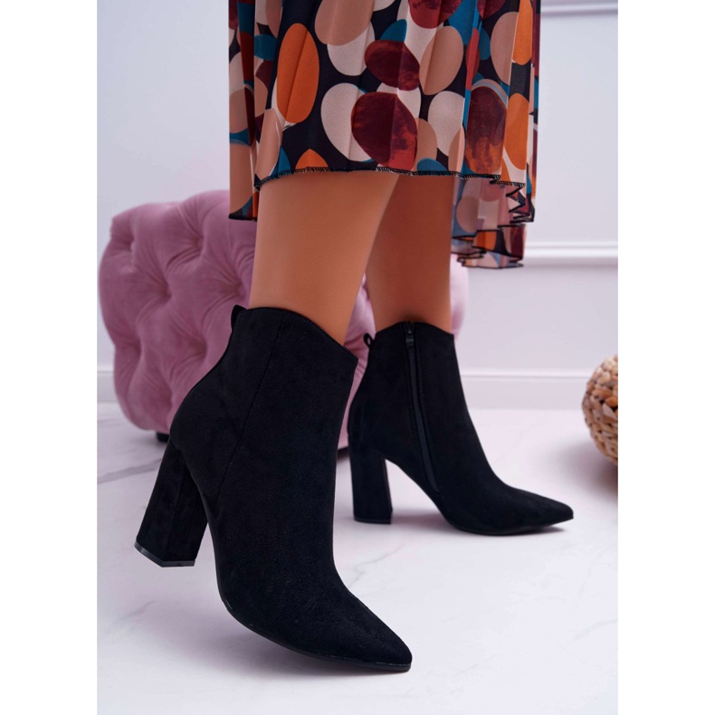 EVE Bottes à Talons Pour Femmes En Daim Spitz Noir Summe le noir 2