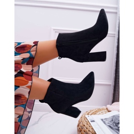EVE Bottes à Talons Pour Femmes En Daim Spitz Noir Summe le noir 5