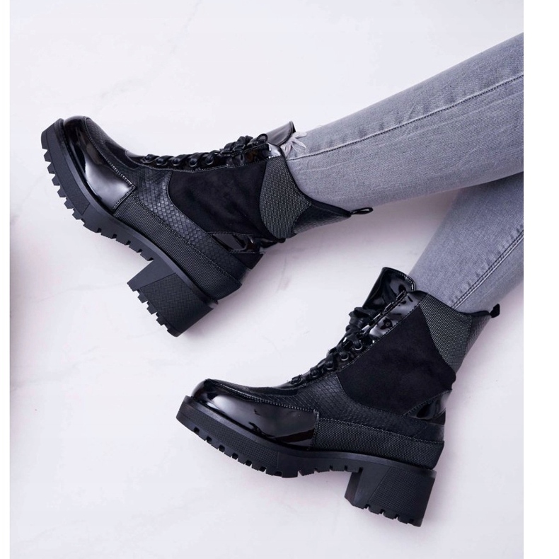 Bottes Hautes Femme Noir Trappeurs Nemtere 1