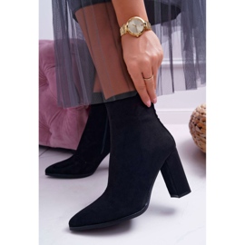 FRID Bottines Femme à Talon Avec Fermeture à Pointes En Daim Noir Ferol le noir 1
