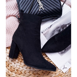 FRID Bottines Femme à Talon Avec Fermeture à Pointes En Daim Noir Ferol le noir 5