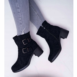 FRID Bottines Femme Talon Haut Daim Noir Fagret le noir 5