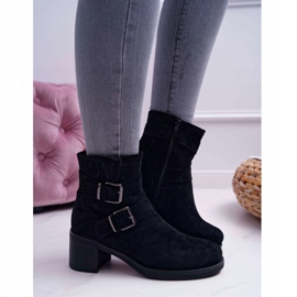 FRID Bottines Femme Talon Haut Daim Noir Fagret 1