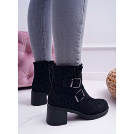 FRID Bottines Femme Talon Haut Daim Noir Fagret 2