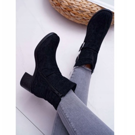 FRID Bottines Femme Talon Haut Daim Noir Fagret le noir 6