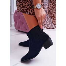 Bottines Femme à Talon Plat Noir Umberco le noir 2