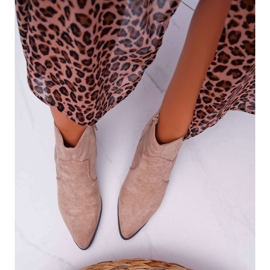 Bottines Femme à Talon Plat Beige Umberco 2