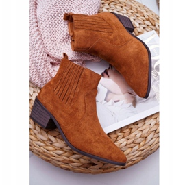 Bottes à talon plat pour femmes Umberco camel brun 6