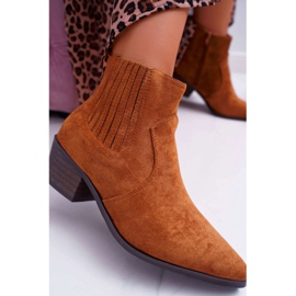 Bottes à talon plat pour femmes Umberco camel brun 5