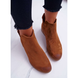 Nicole Bottines Femme Talon Plat Printemps Cuir Marron Madness brun 2