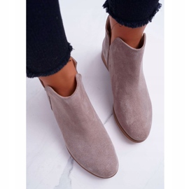 Nicole Bottines Femme Talon Plat Printemps Cuir Cappuccino Madness beige 2